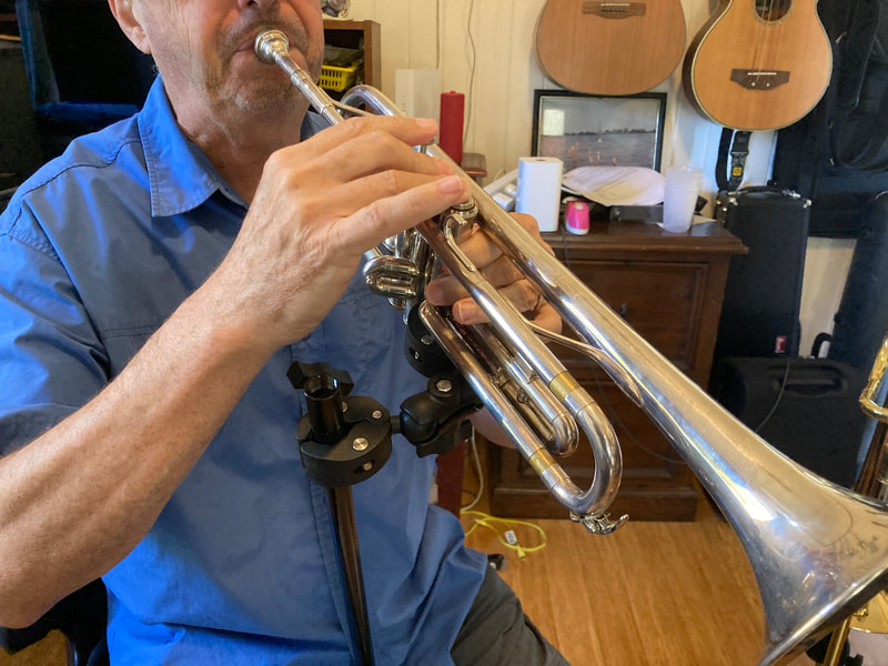 BrassSupport for Trumpet closeup.